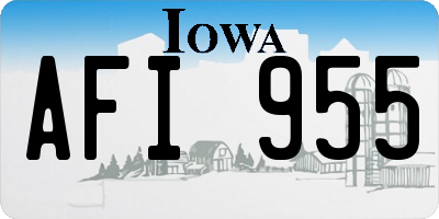 IA license plate AFI955