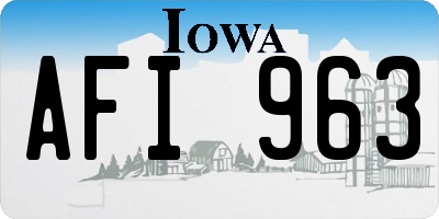IA license plate AFI963
