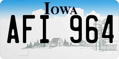 IA license plate AFI964