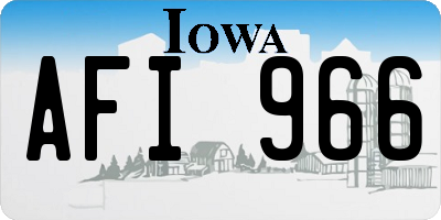 IA license plate AFI966