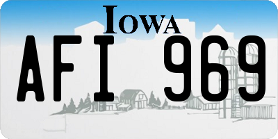 IA license plate AFI969