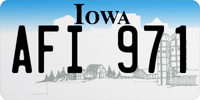 IA license plate AFI971