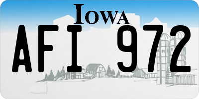 IA license plate AFI972