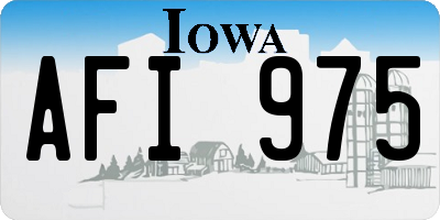 IA license plate AFI975