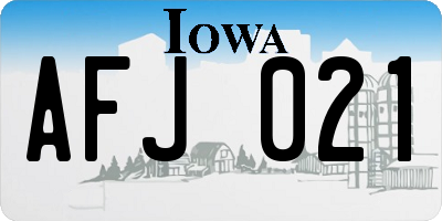 IA license plate AFJ021