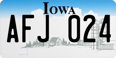 IA license plate AFJ024