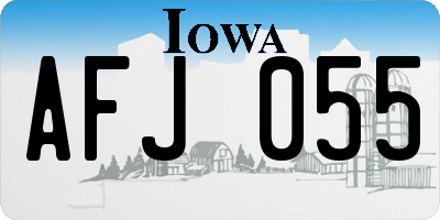 IA license plate AFJ055