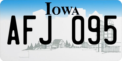 IA license plate AFJ095