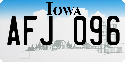 IA license plate AFJ096