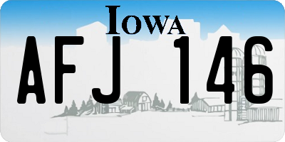 IA license plate AFJ146