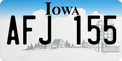 IA license plate AFJ155