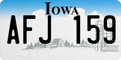 IA license plate AFJ159