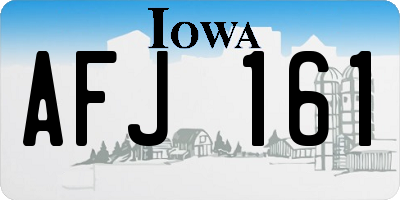 IA license plate AFJ161