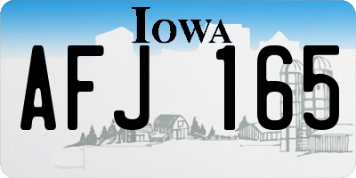 IA license plate AFJ165