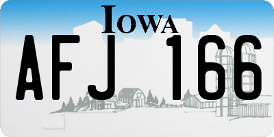 IA license plate AFJ166