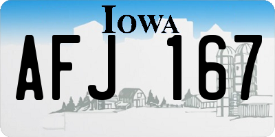 IA license plate AFJ167