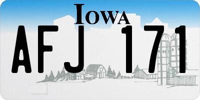 IA license plate AFJ171