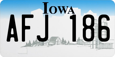 IA license plate AFJ186
