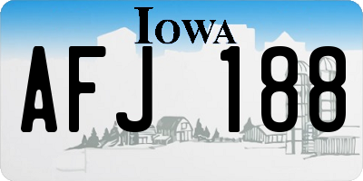 IA license plate AFJ188