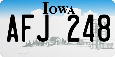 IA license plate AFJ248