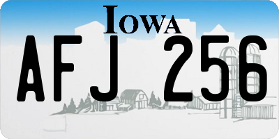 IA license plate AFJ256