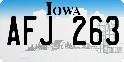 IA license plate AFJ263