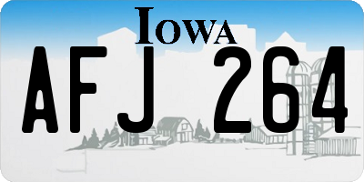 IA license plate AFJ264