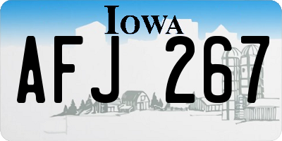 IA license plate AFJ267