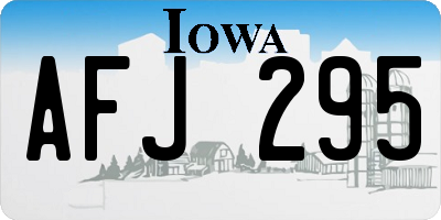 IA license plate AFJ295