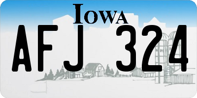 IA license plate AFJ324