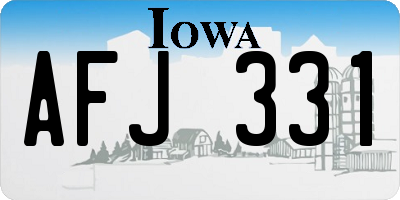 IA license plate AFJ331