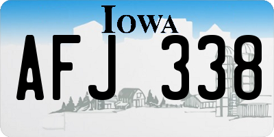 IA license plate AFJ338