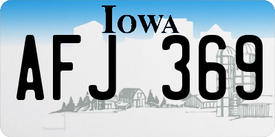 IA license plate AFJ369