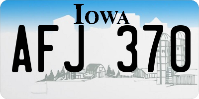 IA license plate AFJ370