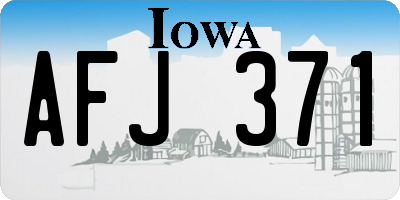 IA license plate AFJ371