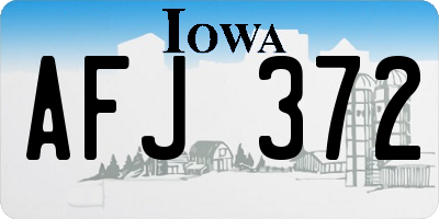 IA license plate AFJ372