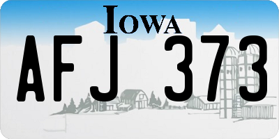 IA license plate AFJ373