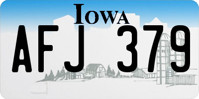 IA license plate AFJ379