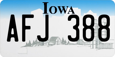 IA license plate AFJ388