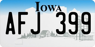 IA license plate AFJ399