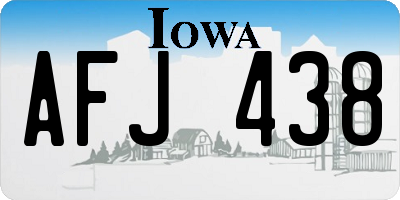 IA license plate AFJ438