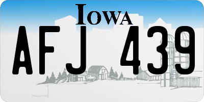 IA license plate AFJ439