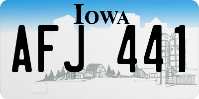 IA license plate AFJ441