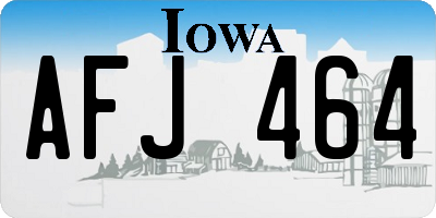 IA license plate AFJ464