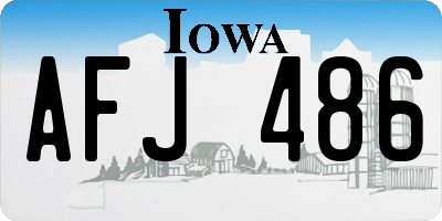 IA license plate AFJ486
