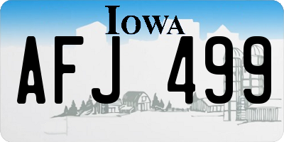 IA license plate AFJ499