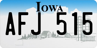 IA license plate AFJ515