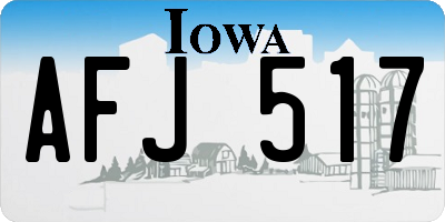 IA license plate AFJ517