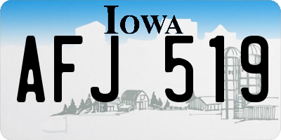 IA license plate AFJ519
