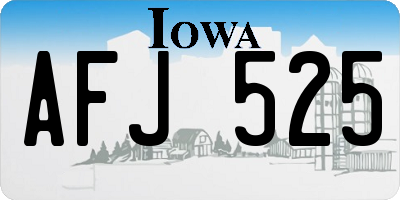 IA license plate AFJ525